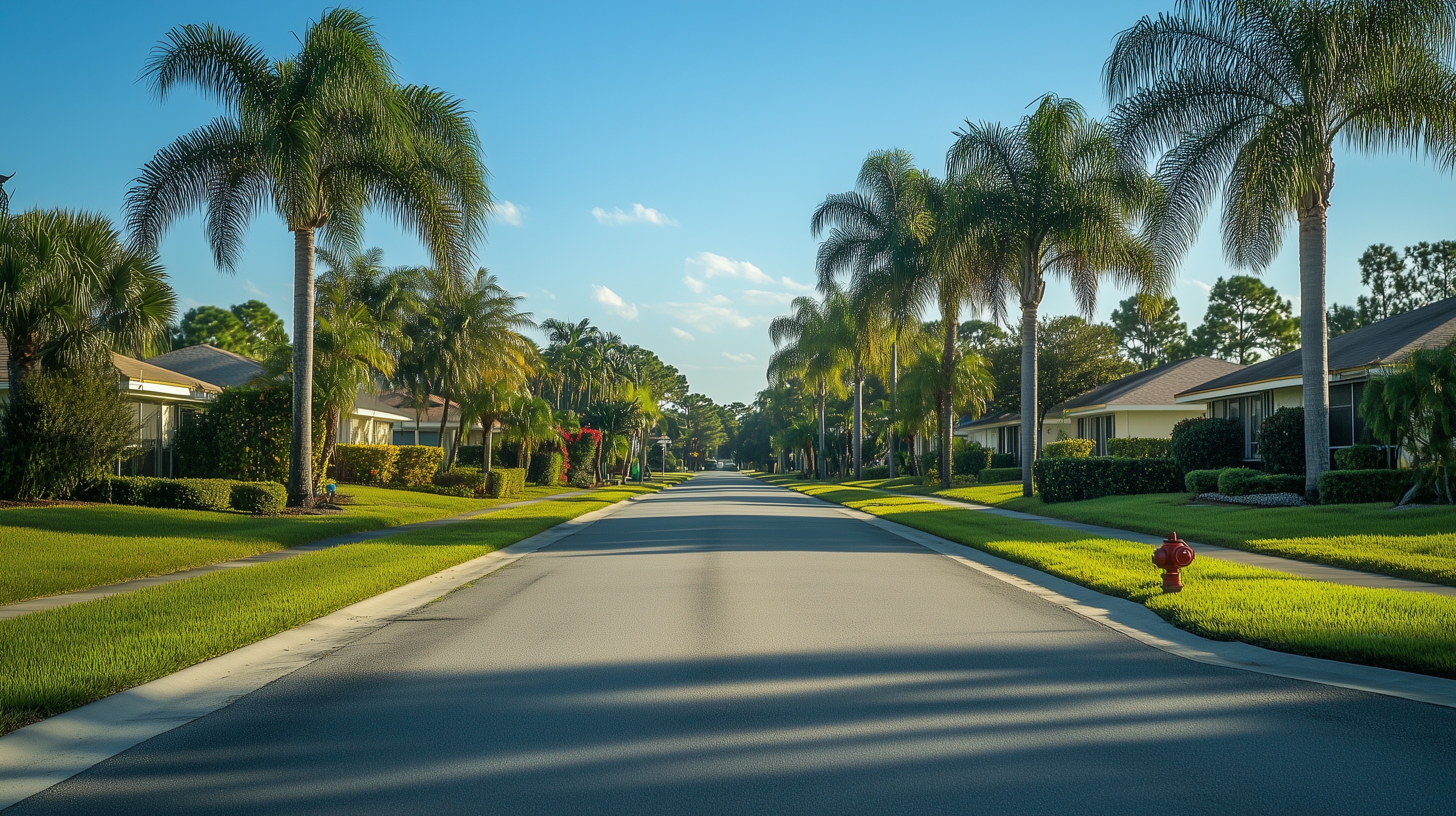 Residential street in Martin County, Florida