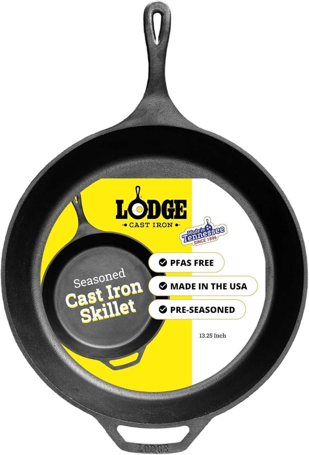 Lodge cast iron skillet with cornbread