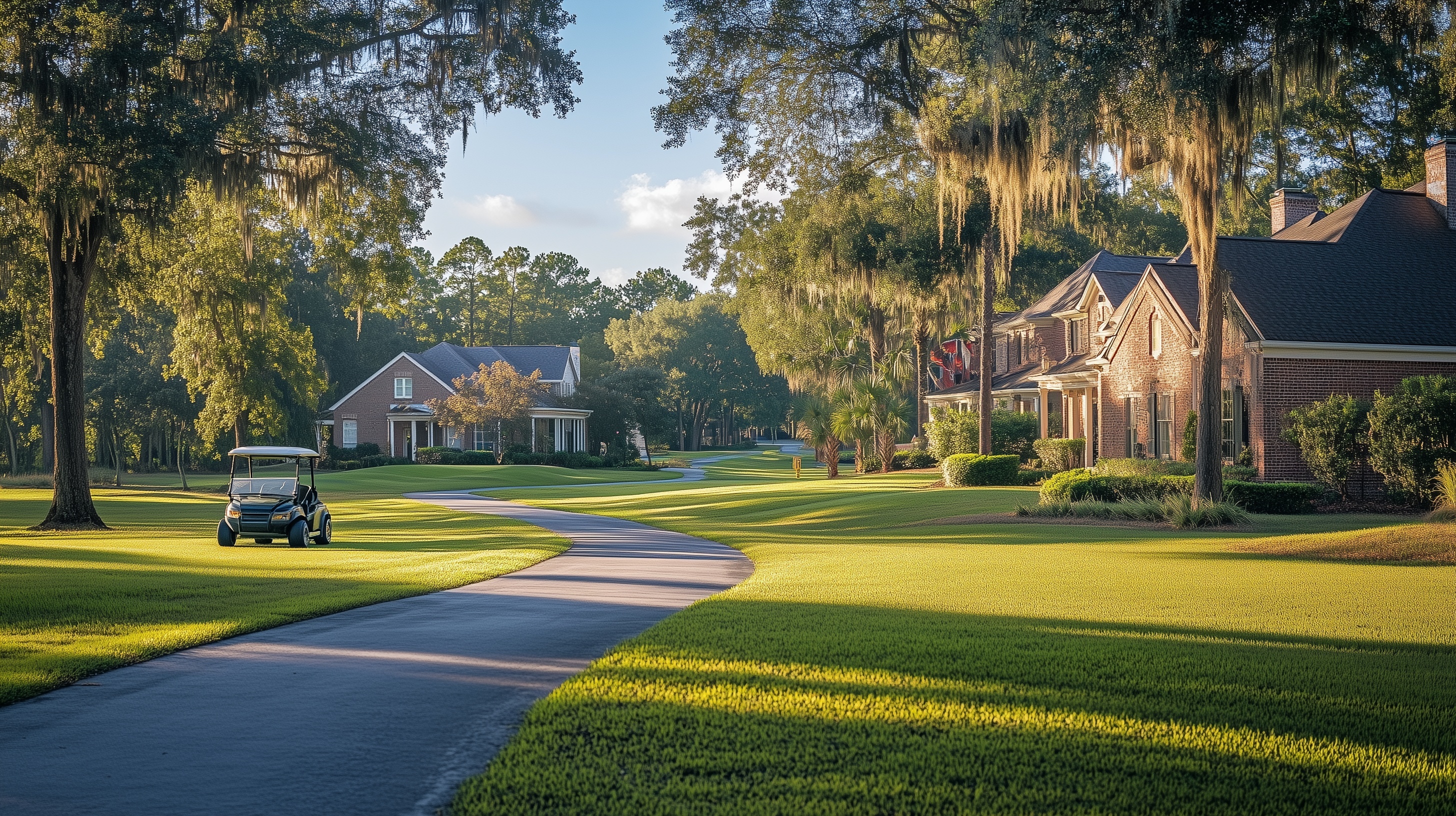 Suburban neighborhood in Peachtree City, GA